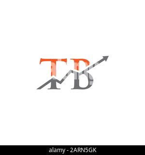 Financial and Accounting Business TB Letter Logo Design. Marketing Chart Financial Company Logo Stock Vector