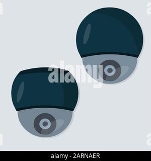 cctv camera isolated vector illustration on white background Stock Vector