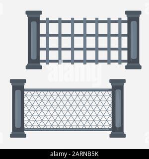 iron fence isolated vector illustration Stock Vector