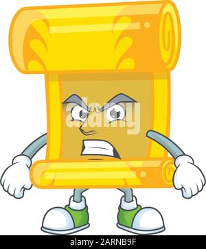 Funny Face chinese gold scroll cartoon character holding a heart Stock ...
