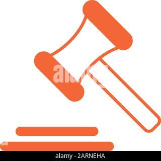 hammer wooden justice isolated icon Stock Vector