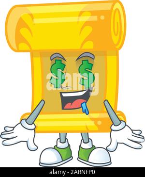 Money eye vintage scrapbook paper cartoon character mascot Stock Vector ...