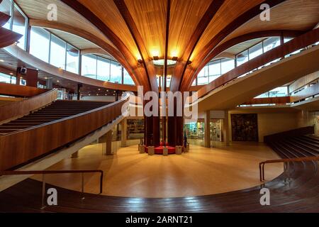 The Council of Europe interior and the former seat of the European Parliament in Strasbourg, Stock Photo