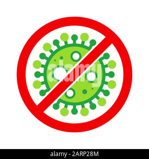 Wuhan Corona Virus, nCOV, MERS-CoV Middle East Respiratory Syndrome Coronavirus Stop, Block, Anti Stamp. Vector 2019-2020. Warning Sign, Protection. Stock Vector