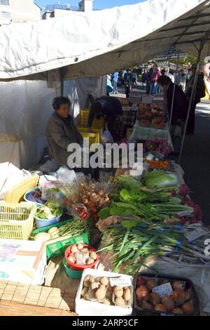 traditional market in Sanmachi-Suji district, Takayama Stock Photo