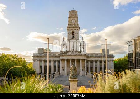 Historic city hall of Portsmouth, United Kingdom of Great Britain Stock Photo