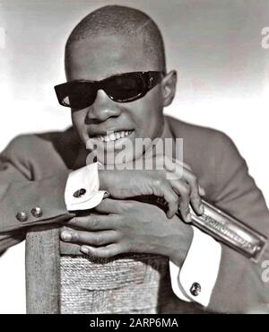 STEVIE WONDER Promotional photo of American singer and musician in 1963, aged 13 Stock Photo