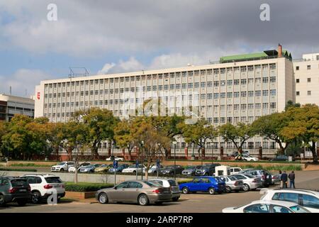 NZASM Building from the City Hall, Pretorius Square, Pretoria/Tshwane, Gauteng, South Africa. Stock Photo