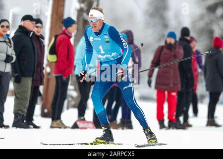 SANKT ULRICH AM PILLERSEE , 29-01-2020 , Rick Hoenderop during the NK nordic ski freestyle 2020. Stock Photo