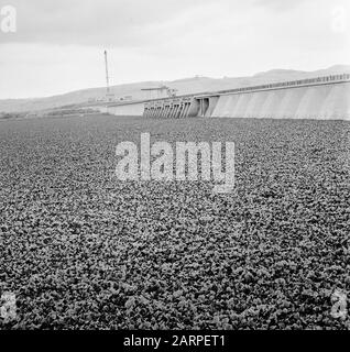 Zaire (formerly Belgian Congo) Inga project, dam in the river Zaire ...