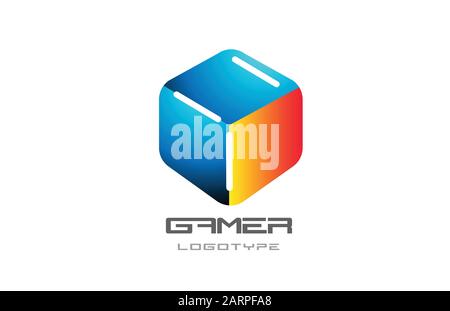 Blue Logo design for Game, gaming, internet, multiplayer, online. Business  Concept Brand Name Design and Place for Tagline. Creative Company Logo Temp  Stock Vector Image & Art - Alamy