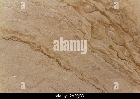 Natural marble texture background in yellow brown colour Stock Photo
