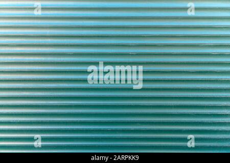turquoise roll up door background texture horizontal Stock Photo