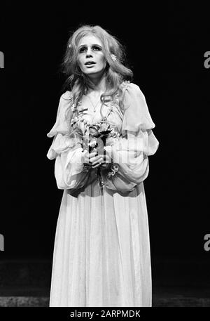 Marianne Faithfull as Ophelia in HAMLET by Shakespeare directed by Tony Richardson at the Roundhouse, London in 1969. Marianne Faithfull, English singer, songwriter and actress, born 29 December 1946 in Hampstead, London Stock Photo