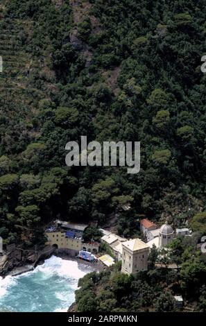 italy, liguria, san fruttuoso, monte di portofino Stock Photo