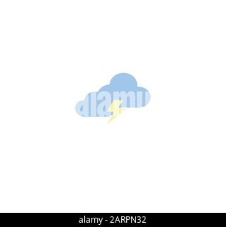 Clouds and thunderstorm vector icon isolated Stock Vector