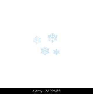 Snow, snowy weather vector icon Stock Vector