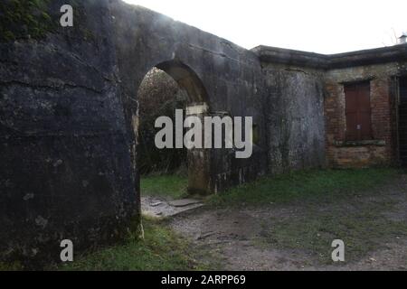 Box Hill Fort at National Trust site in Surrey Hills, Mole Valley, Surrey, UK, January 2020 Stock Photo