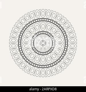 Mandala. Round Ornament Pattern. Vintage decorative elements. Stock Vector