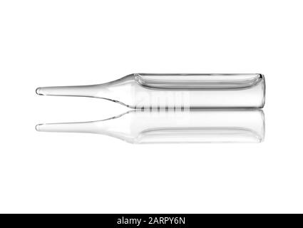 ampoule with a liquid for injection isolated on white Stock Photo