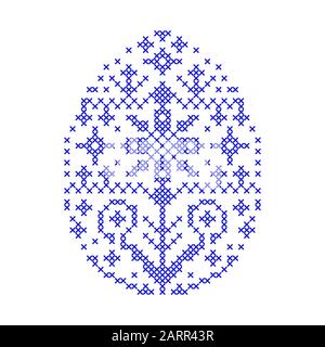 Embroidered Easter egg Stock Vector
