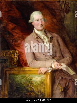 Thomas Gainsborough, James Christie (1730-1803), (Christies Auctioneers founder) auctioneer, portrait painting 1778 Stock Photo
