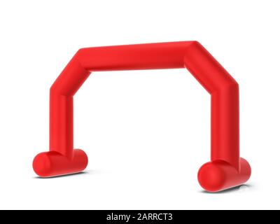 Inflatable promotion arch mock up. 3d illustration isolated on white background Stock Photo