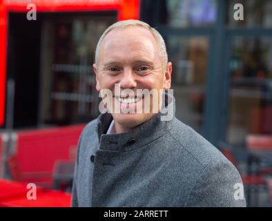 Criminal Barrister and television personality, Rob Rinder, in Leicester Square, London. He hosts Channel 4 show 'The Rob Rinder Verdict'. Stock Photo