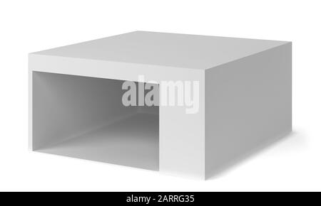 Blank tradeshow booth or shop area. 3d illustration isolated on white background Stock Photo