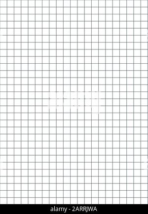 Squared graph paper, geometric black technical precision mathematics matrix, supplies pattern Stock Photo