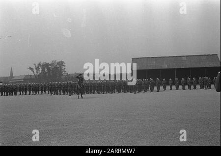 Series Octu-training at Aldershot for Dutch officers, together with British cadets. [Passing out of Dutch Cadets. 6 Parade] Date: May 1943 Location: Aldershot, Great Britain Keywords: army, parades, soldiers, trainings, World War II Stock Photo