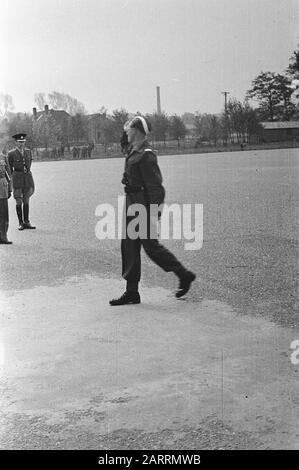 Series Octu-training at Aldershot for Dutch officers, together with British cadets. [Passing out of Dutch Cadets. 12 Lt. Biyl] Annotation: Probably lieutenant Bijl Date: May 1943 Location: Aldershot, Great Britain Keywords: army, soldiers, trainings, World War II Stock Photo