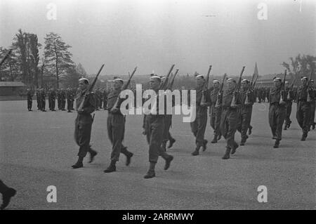 Series Octu-training at Aldershot for Dutch officers, together with British cadets. [Passing out of Dutch Cadets. 10 March past] Date: May 1943 Location: Aldershot, Great Britain Keywords: army, soldiers, trainings, World War II Stock Photo
