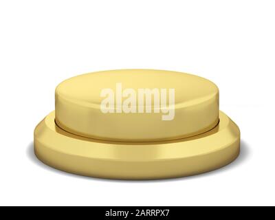 Blank round push button. 3d illustration isolated on white background Stock Photo