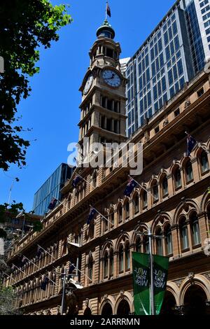 Sydney, NSW, Australia - October 30, 2017: Historic General Post office building aka GPO on Martin Place Stock Photo