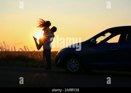 naked couple having sex in dark silhouette Stock Photo - Alamy