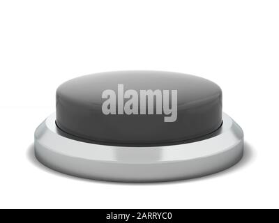 Blank round push button. 3d illustration isolated on white background ...
