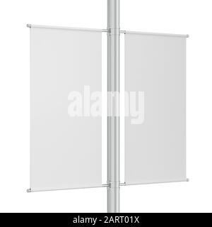 Download Free Blank Pole Banner Mockup 3d Illustration Isolated On White Background Stock Photo Alamy Free Mockup Templates.