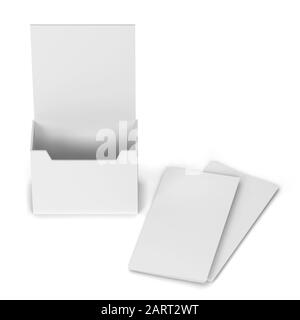 Blank brochure holder mockup. 3d illustration isolated on white background Stock Photo