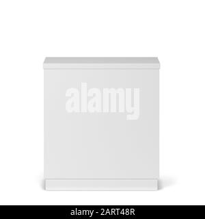 Blank counter stand mockup. 3d illustration isolated on white background Stock Photo