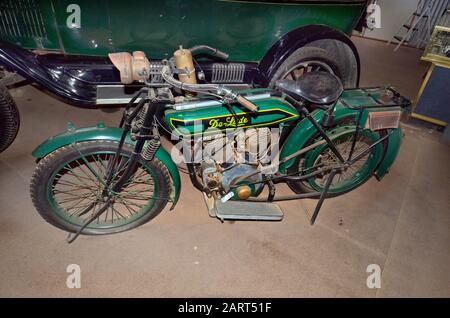 Alice Springs, NT, Australia - November 20, 2017: Vintage cars and bikes in The Ghan museum Stock Photo