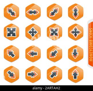 Arrows icons set Stock Vector