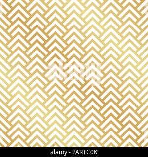 Seamless gold Art Deco herringbone pattern. Abstract geometric vector pattern background. Stock Vector