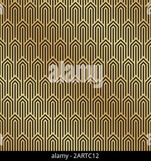 Seamless gold Art Deco pattern background. Art Deco background wallpaper. Stock Vector