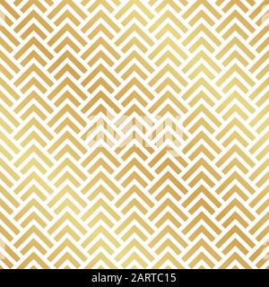 Seamless gold Art Deco herringbone pattern. Abstract geometric vector pattern background. Stock Vector
