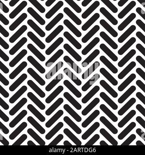 Seamless geometric rounded herringbone network pattern texture background. Cross-stitch pattern texture background. Stock Vector