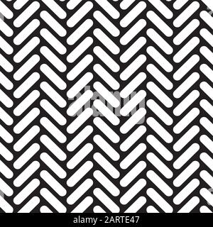 Seamless geometric rounded herringbone network pattern texture background. Cross-stitch pattern texture background. Stock Vector