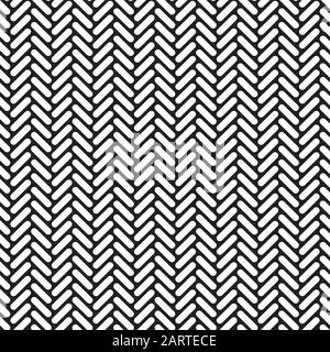 Seamless geometric rounded herringbone network pattern texture background. Cross-stitch pattern texture background. Stock Vector