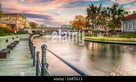 The urban landscape on the example of the old city of Bydgoszcz, Poland Stock Photo