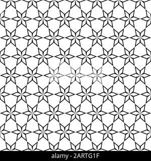 Seamless Intersecting star pattern background. Stock Vector